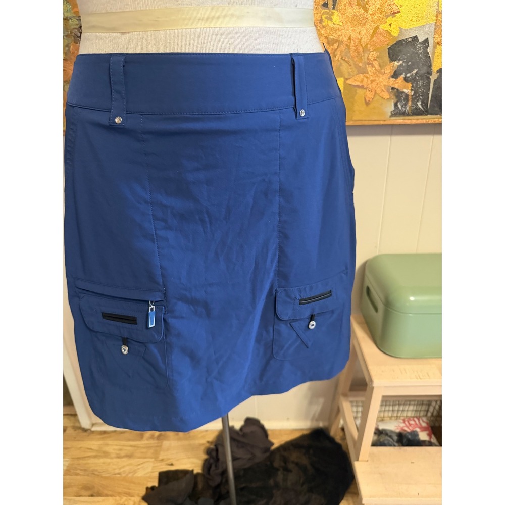Jamie Sadock Blue Golf Skort Womens 10 Cargo Pocket Athletic Skirt 81330